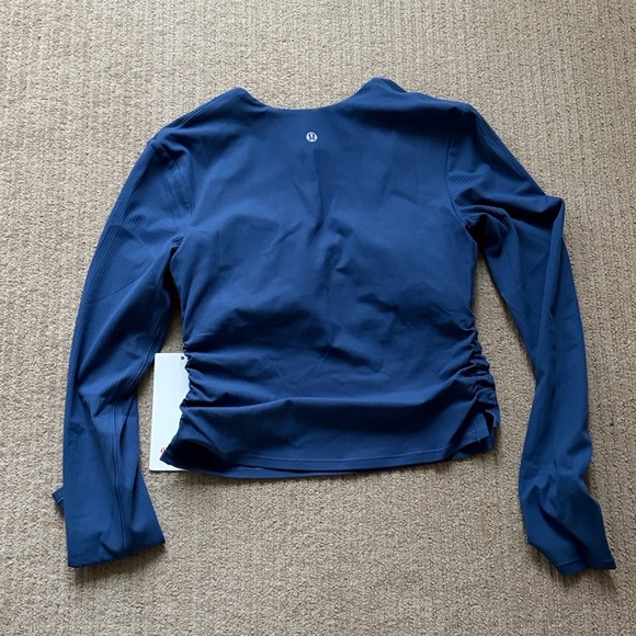 Lululemon All It Takes Ribbed Nulu V-Neck Long-Sleeve Shirt B-D Cups, 8 - Picture 5 of 6